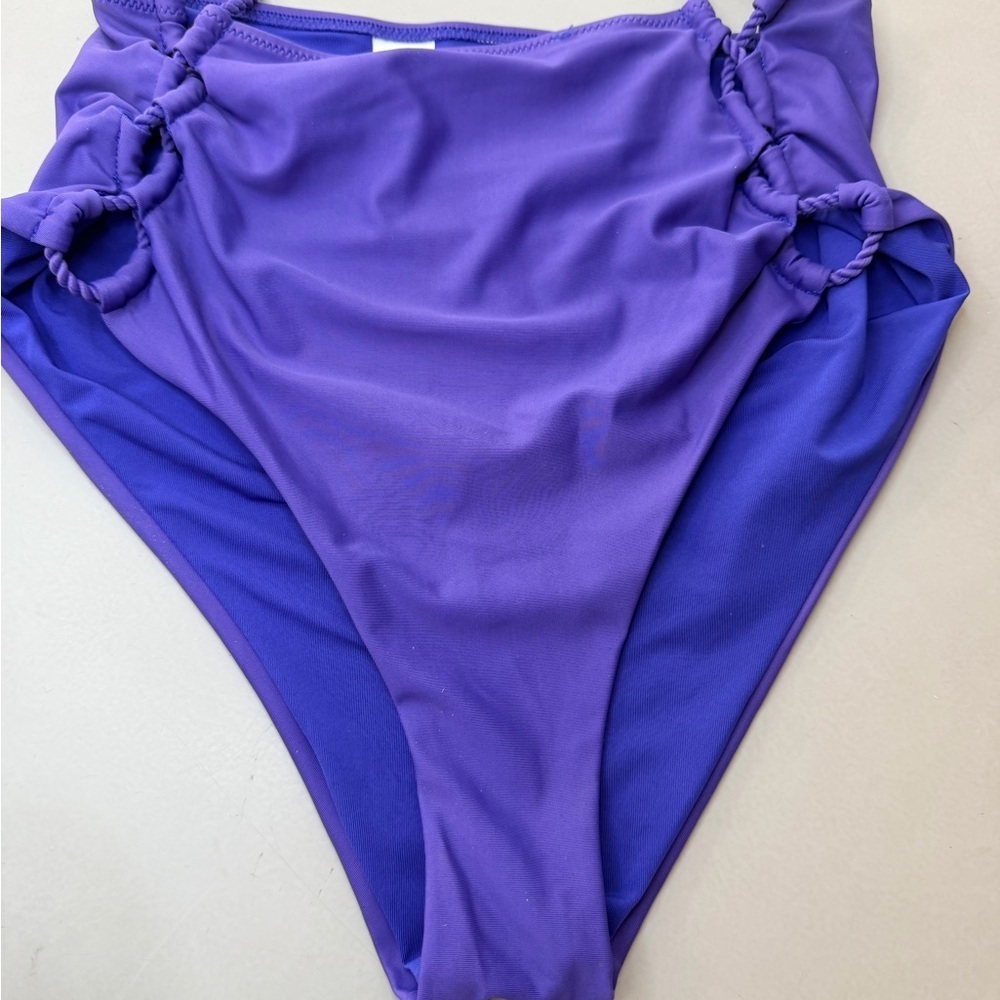High Waisted Aerie Purple Bikini Bottom - Size M
